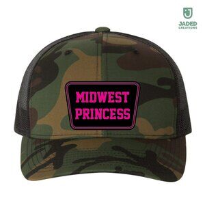 NEW Midwest Princess 6 Panel Snap Back Camo Trucker Hat